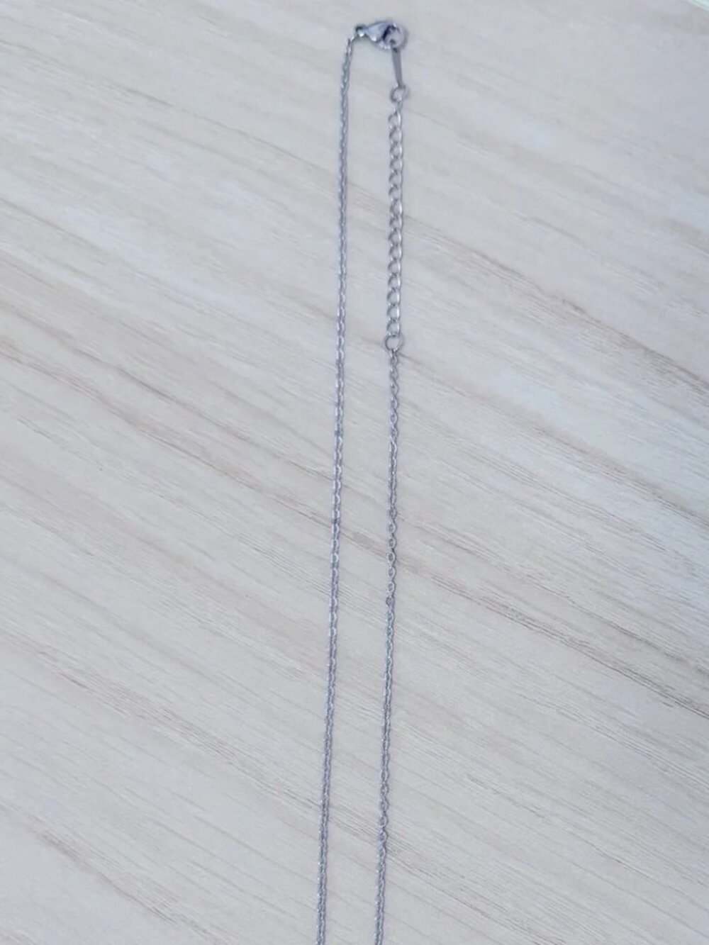 Silver Stainless Steel Chain Necklace Minimalist Layering Jewelry Non Tarnish